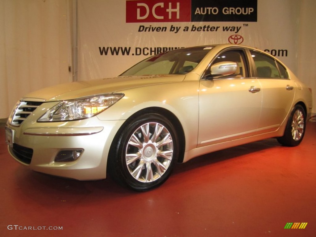 2009 Genesis 3.8 Sedan - Champagne Beige Metallic / Beige photo #1