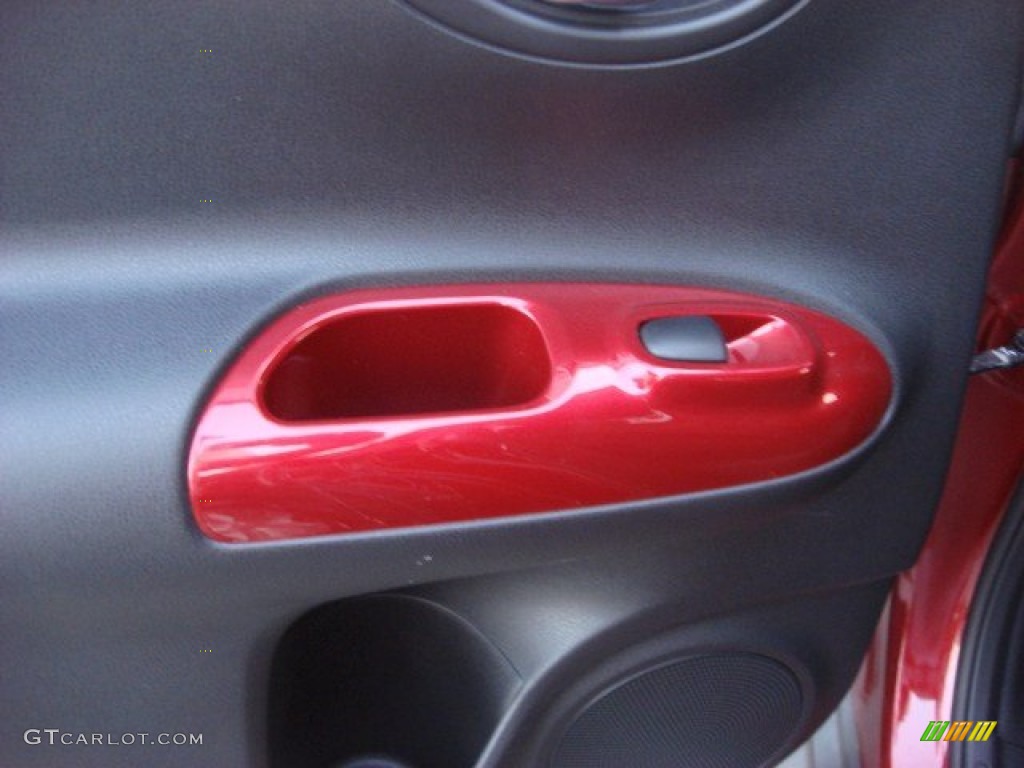 2011 Nissan Juke SL AWD Black/Red w/Red Trim Door Panel Photo #54023633