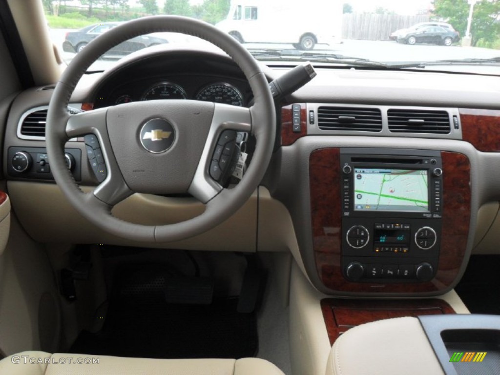 2012 Chevrolet Suburban LTZ 4x4 Light Cashmere/Dark Cashmere Dashboard Photo #54024232