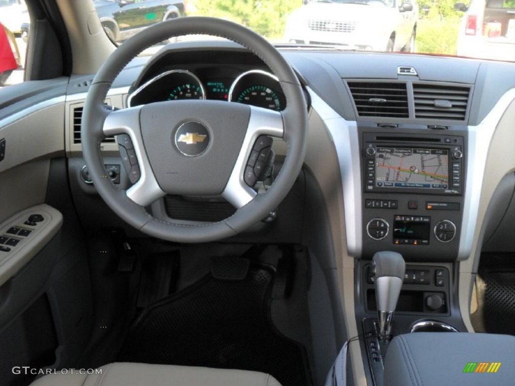 2012 Chevrolet Traverse LT Cashmere/Dark Gray Dashboard Photo #54024469