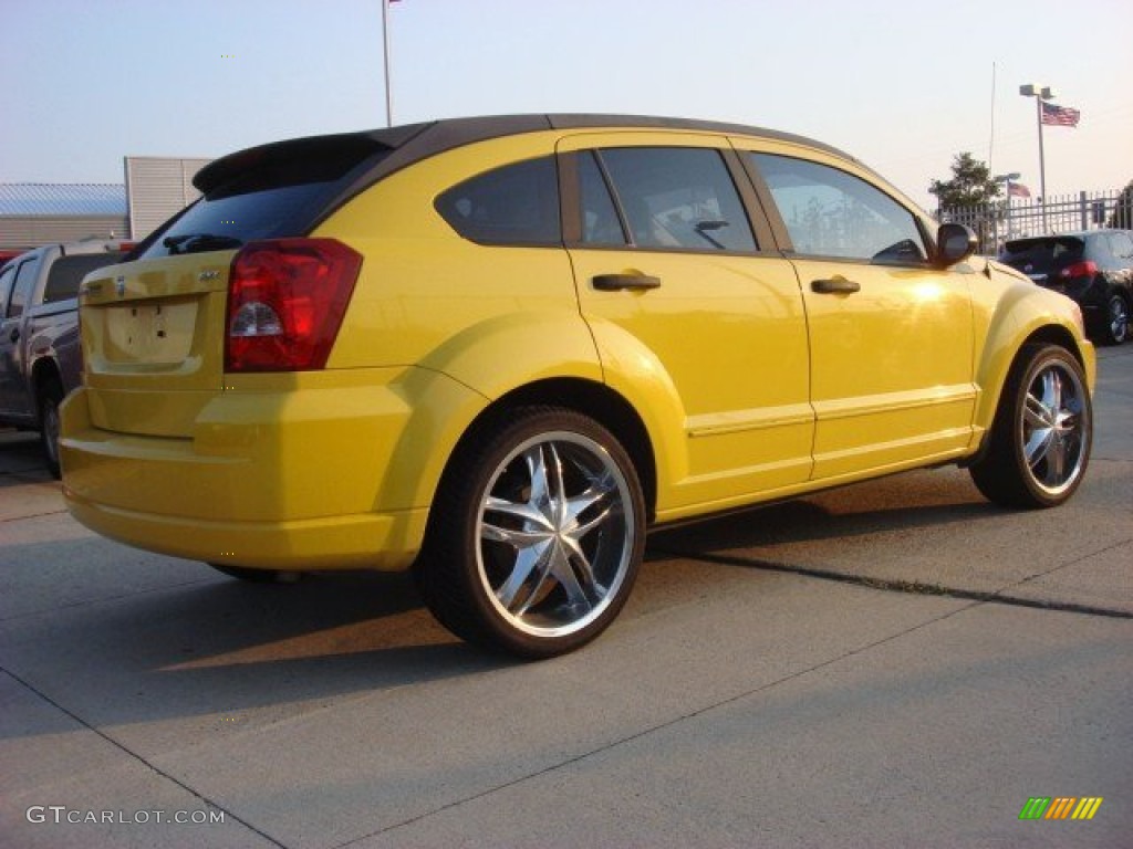 2007 Caliber SXT - Solar Yellow / Pastel Slate Gray/Yellow photo #4