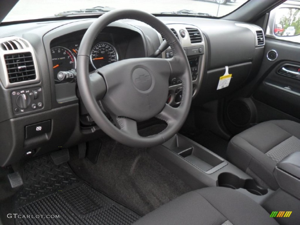 Ebony Interior 2012 Chevrolet Colorado LT Crew Cab 4x4 Photo #54025702