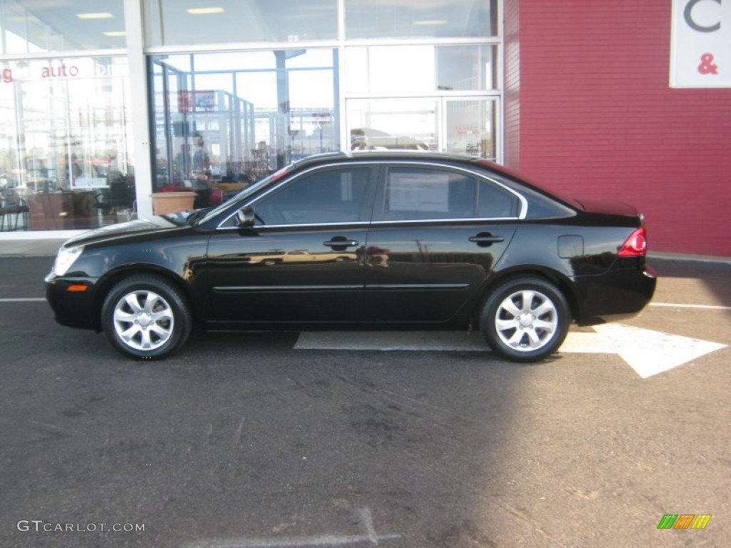 2008 Optima LX V6 - Ebony Black / Beige photo #2