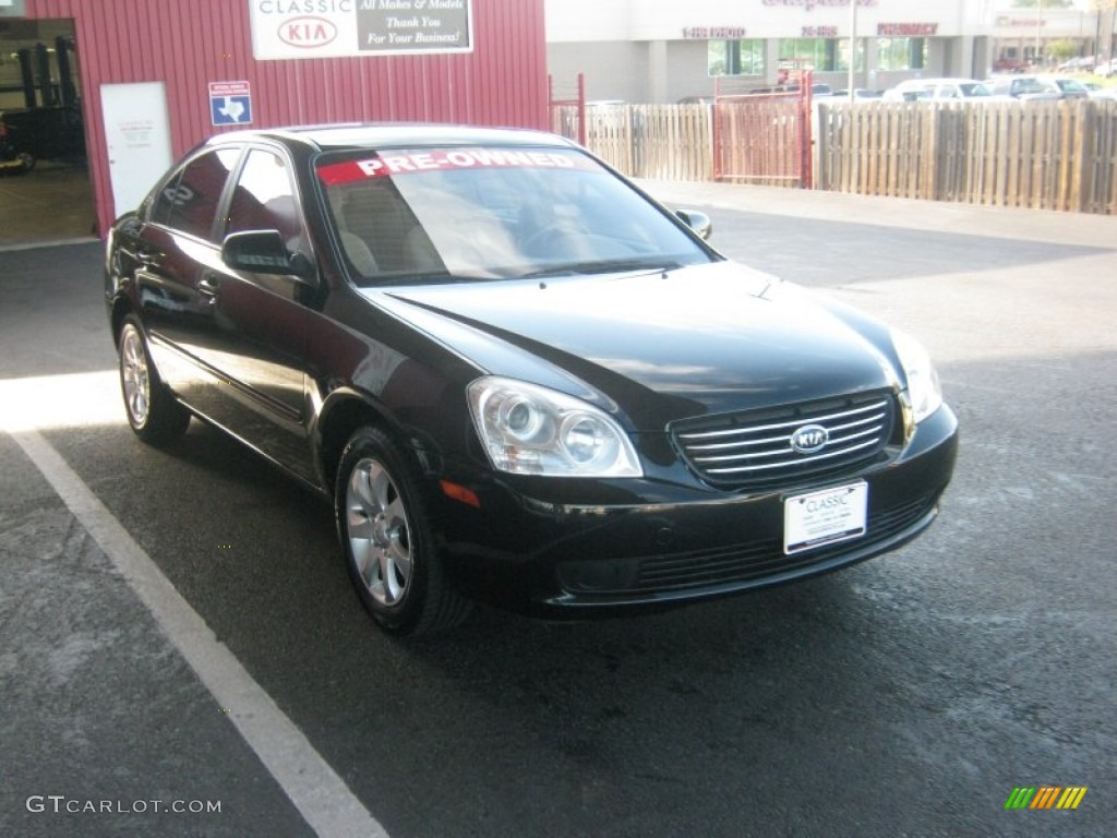 2008 Optima LX V6 - Ebony Black / Beige photo #7