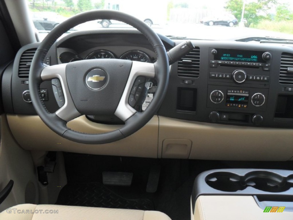 2011 Silverado 1500 LT Crew Cab - Black / Light Cashmere/Ebony photo #14