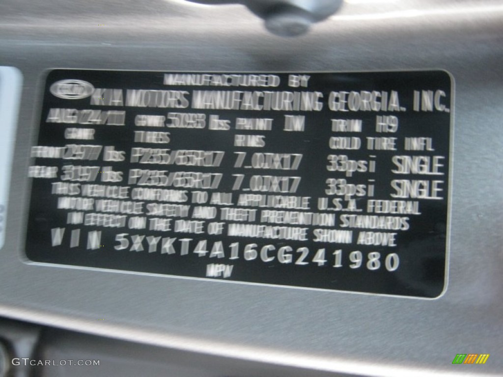2012 Sorento LX - Titanium Silver / Gray photo #24