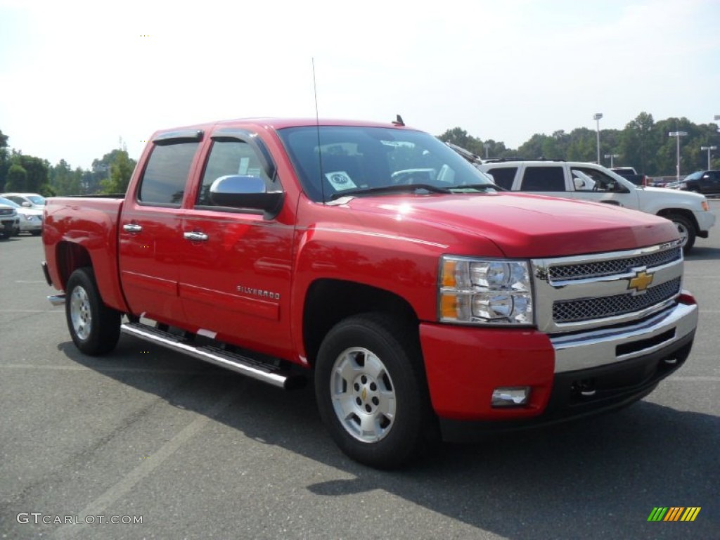 2011 Silverado 1500 LT Crew Cab - Victory Red / Ebony photo #5