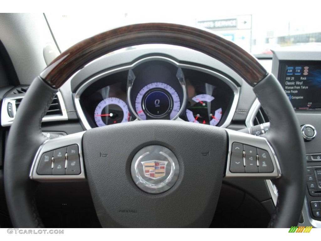 2012 Cadillac SRX Performance Ebony/Ebony Steering Wheel Photo #54031157