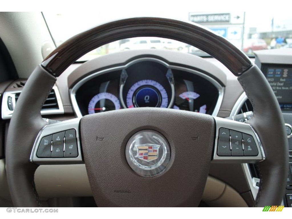 2012 Cadillac SRX Performance Shale/Brownstone Steering Wheel Photo #54031325
