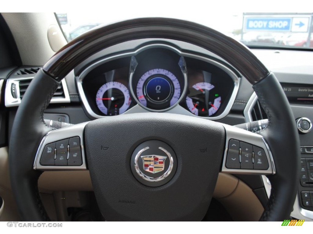2012 Cadillac SRX Performance Shale/Ebony Steering Wheel Photo #54032663