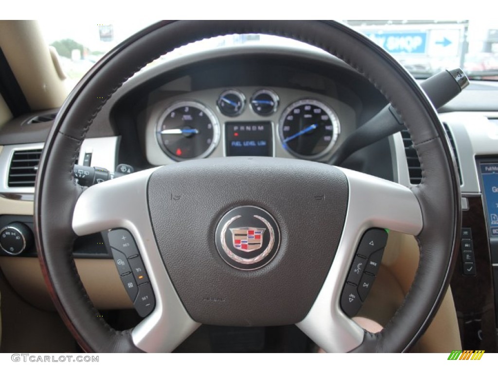 2011 Cadillac Escalade ESV Luxury Cashmere/Cocoa Steering Wheel Photo #54034196