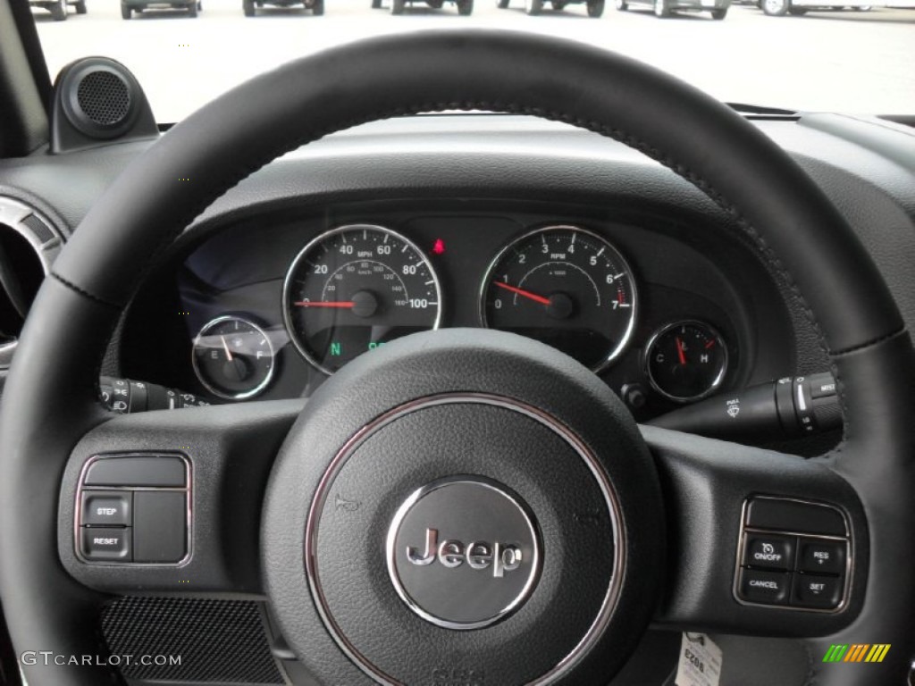 2012 Jeep Wrangler Sport S 4x4 Black Steering Wheel Photo #54034728