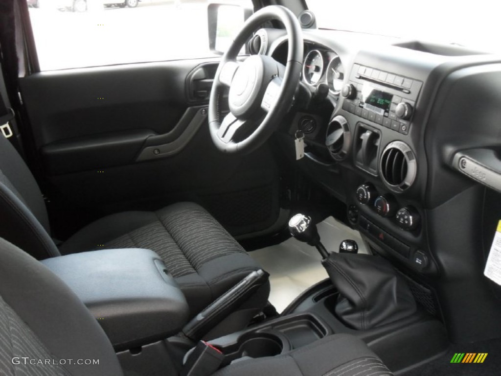 Black Interior 2012 Jeep Wrangler Sport S 4x4 Photo #54034775
