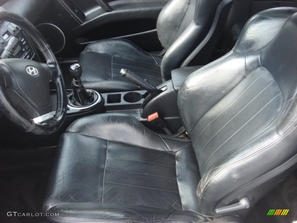 Black Interior 2003 Hyundai Tiburon GT V6 Photo #54034868
