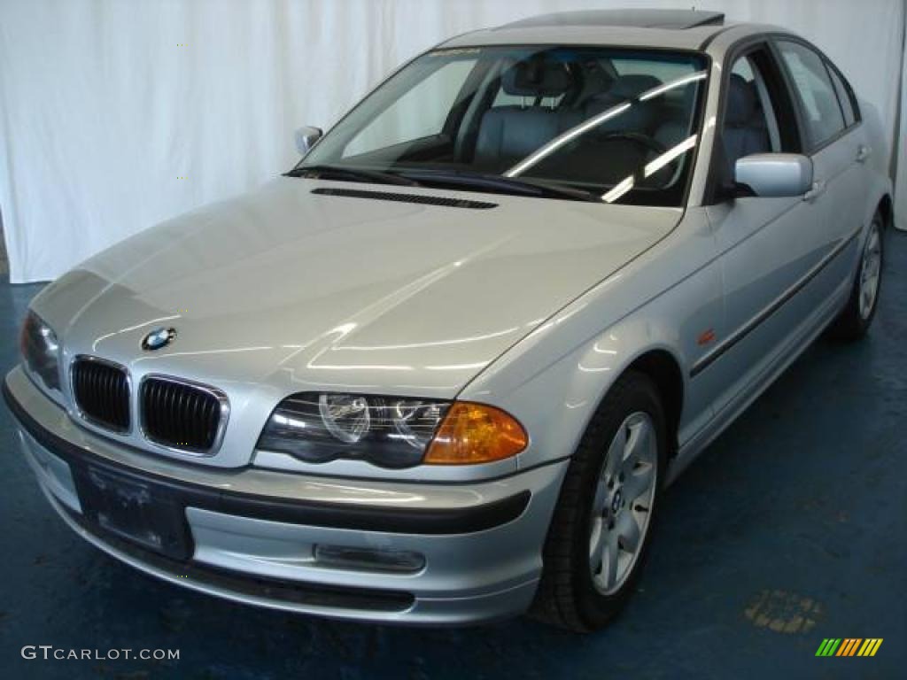 2000 3 Series 323i Sedan - Titanium Silver Metallic / Grey photo #1
