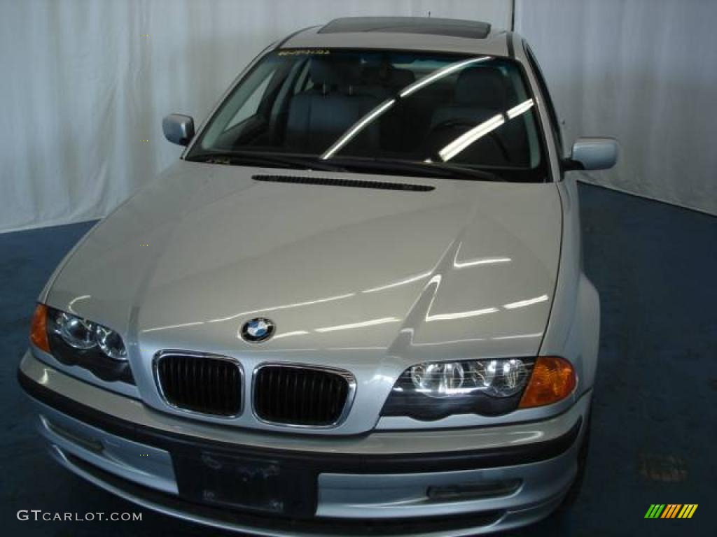 2000 3 Series 323i Sedan - Titanium Silver Metallic / Grey photo #2
