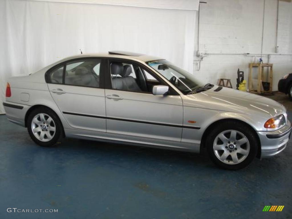 2000 3 Series 323i Sedan - Titanium Silver Metallic / Grey photo #5