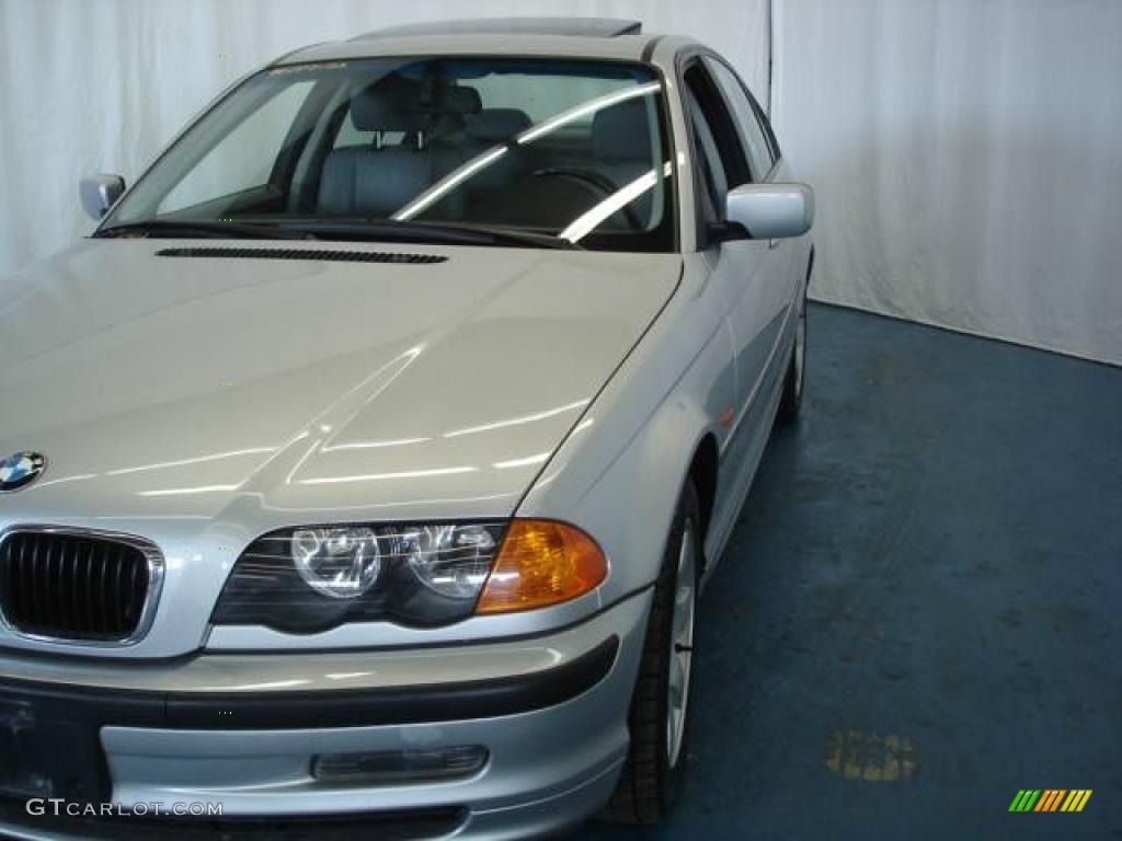 2000 3 Series 323i Sedan - Titanium Silver Metallic / Grey photo #8