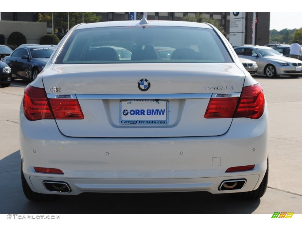 2012 7 Series 740Li Sedan - Mineral White Metallic / Black photo #6