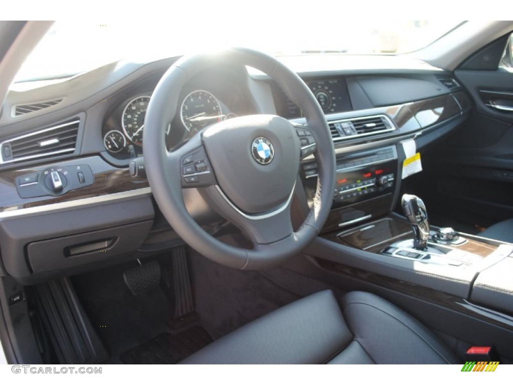 2012 7 Series 740Li Sedan - Mineral White Metallic / Black photo #13