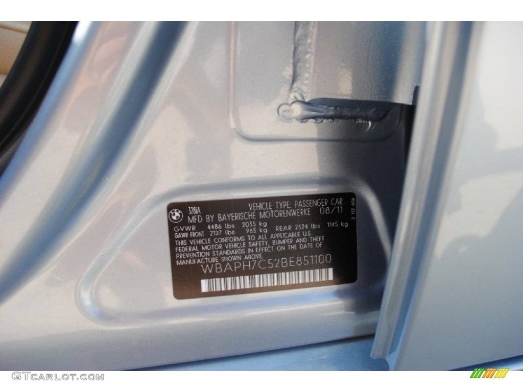 2011 3 Series 328i Sedan - Blue Water Metallic / Beige photo #10