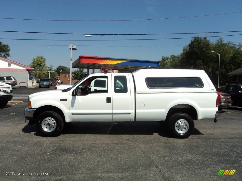 2000 F350 Super Duty XLT Extended Cab 4x4 - Oxford White / Medium Graphite photo #1