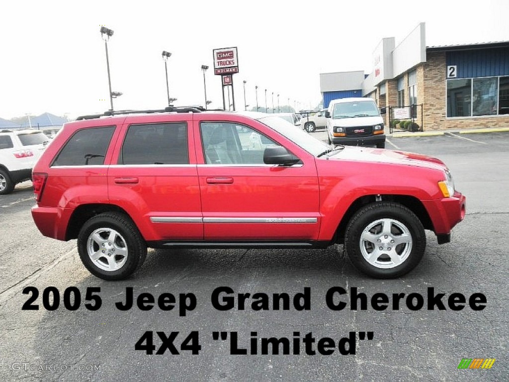 2005 Grand Cherokee Limited 4x4 - Inferno Red Crystal Pearl / Medium Slate Gray photo #1