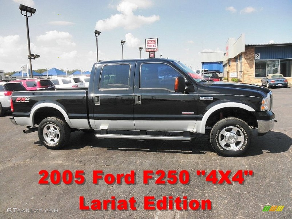 2005 F250 Super Duty Lariat FX4 Crew Cab 4x4 - Black / Medium Flint photo #1