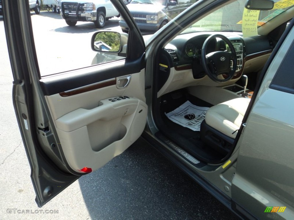 2008 Santa Fe Limited 4WD - Natural Khaki Green / Beige photo #13