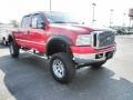 2006 Red Clearcoat Ford F250 Super Duty Lariat FX4 Off Road Crew Cab 4x4  photo #2