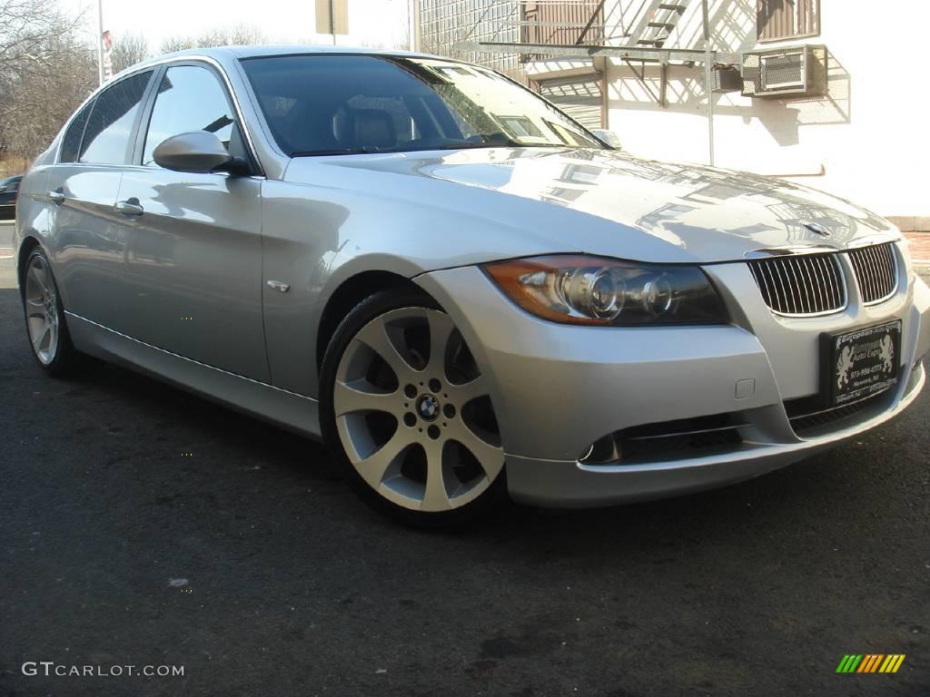 2006 3 Series 330i Sedan - Titanium Silver Metallic / Black photo #2