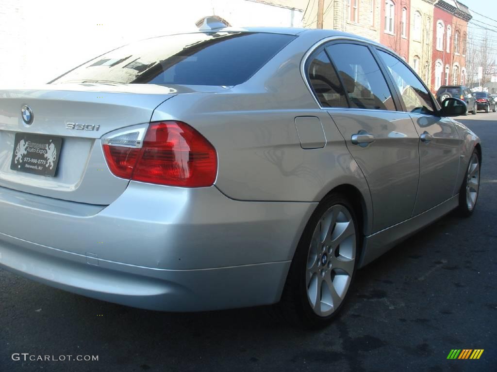 2006 3 Series 330i Sedan - Titanium Silver Metallic / Black photo #3