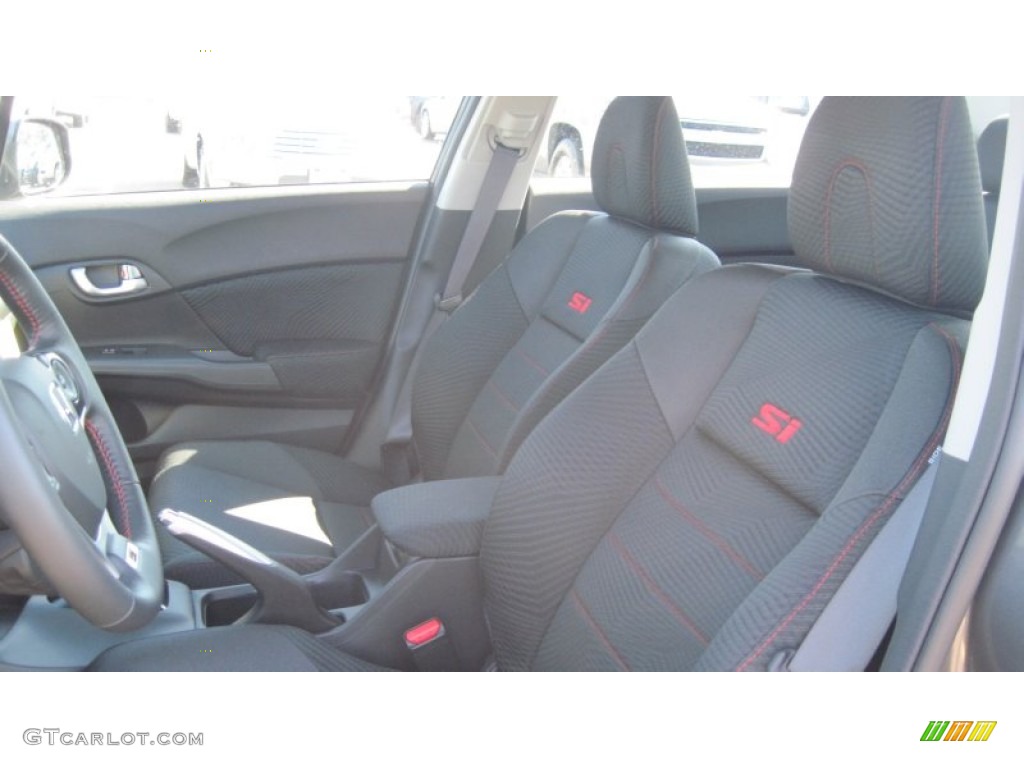Black Interior 2012 Honda Civic Si Sedan Photo #54040628