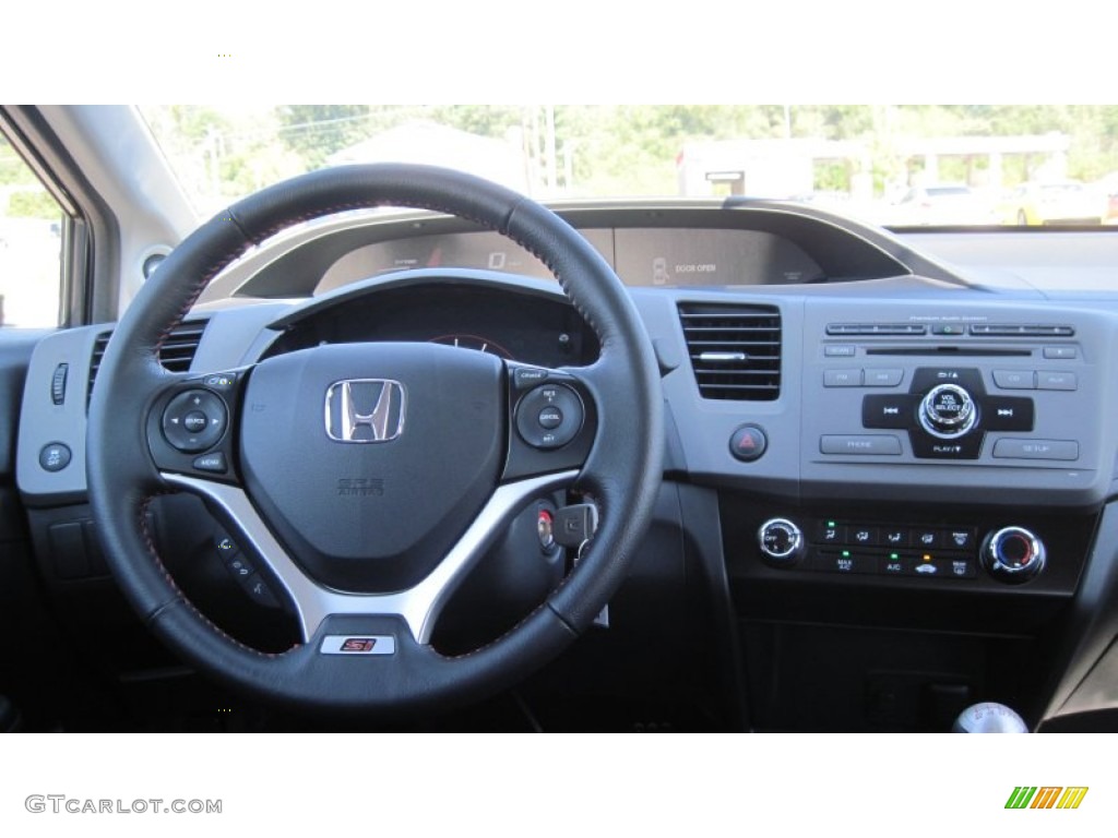 2012 Honda Civic Si Sedan Black Dashboard Photo #54040673