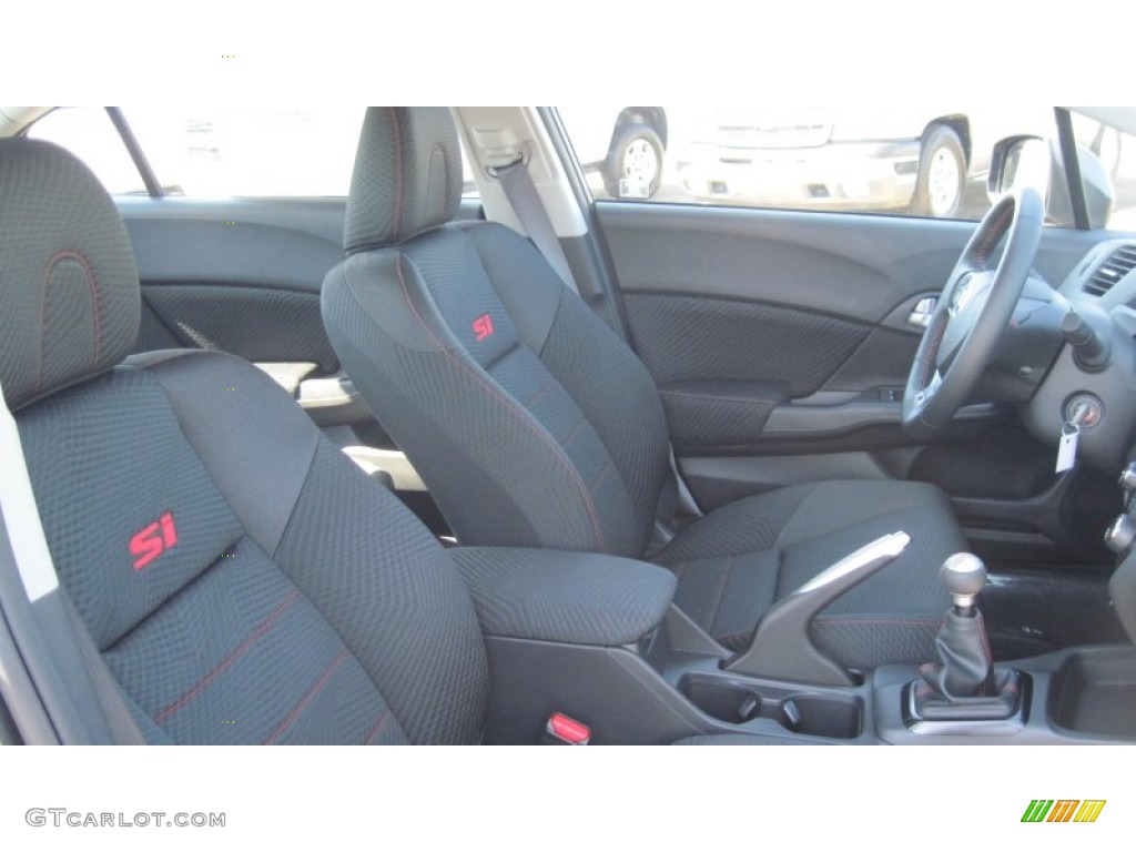 Black Interior 2012 Honda Civic Si Sedan Photo #54040697