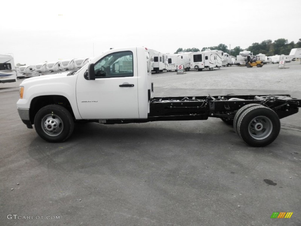 Summit White 2012 GMC Sierra 3500HD Regular Cab Dually Chassis Exterior Photo #54042074