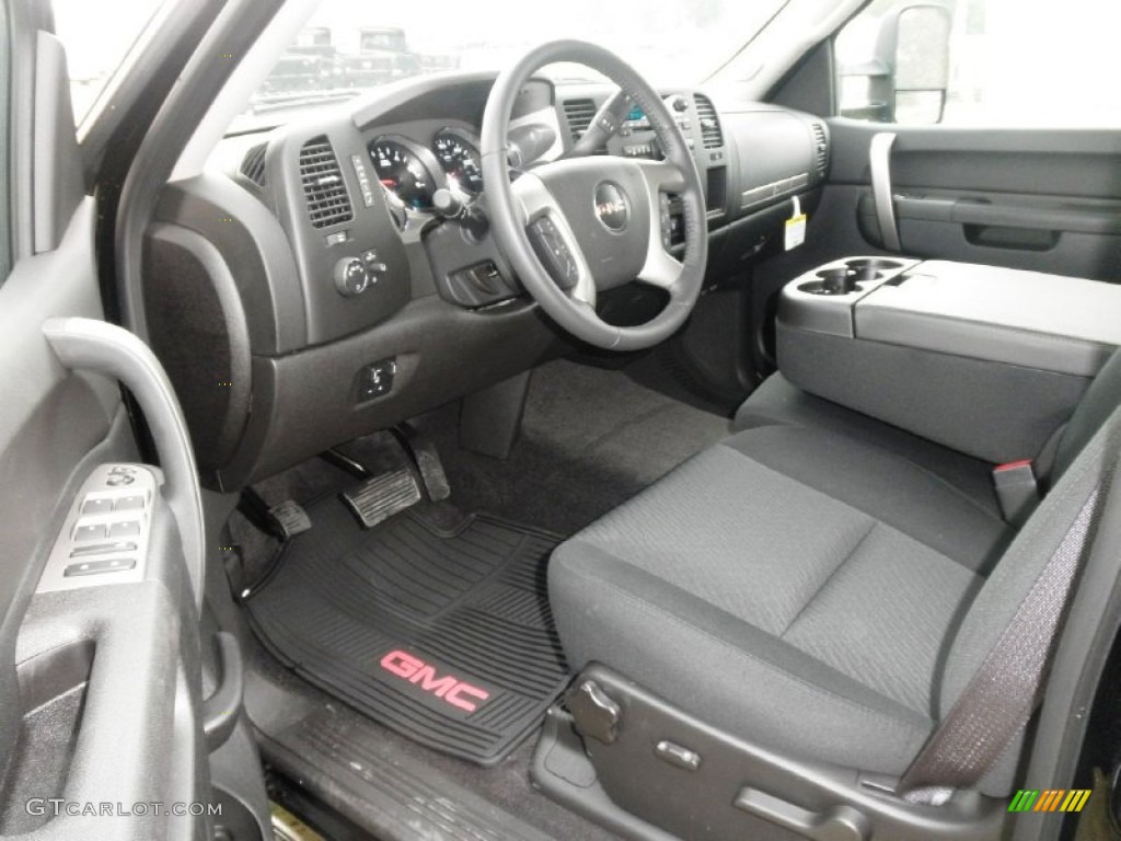 Ebony Interior 2012 GMC Sierra 2500HD SLE Crew Cab 4x4 Photo #54042581