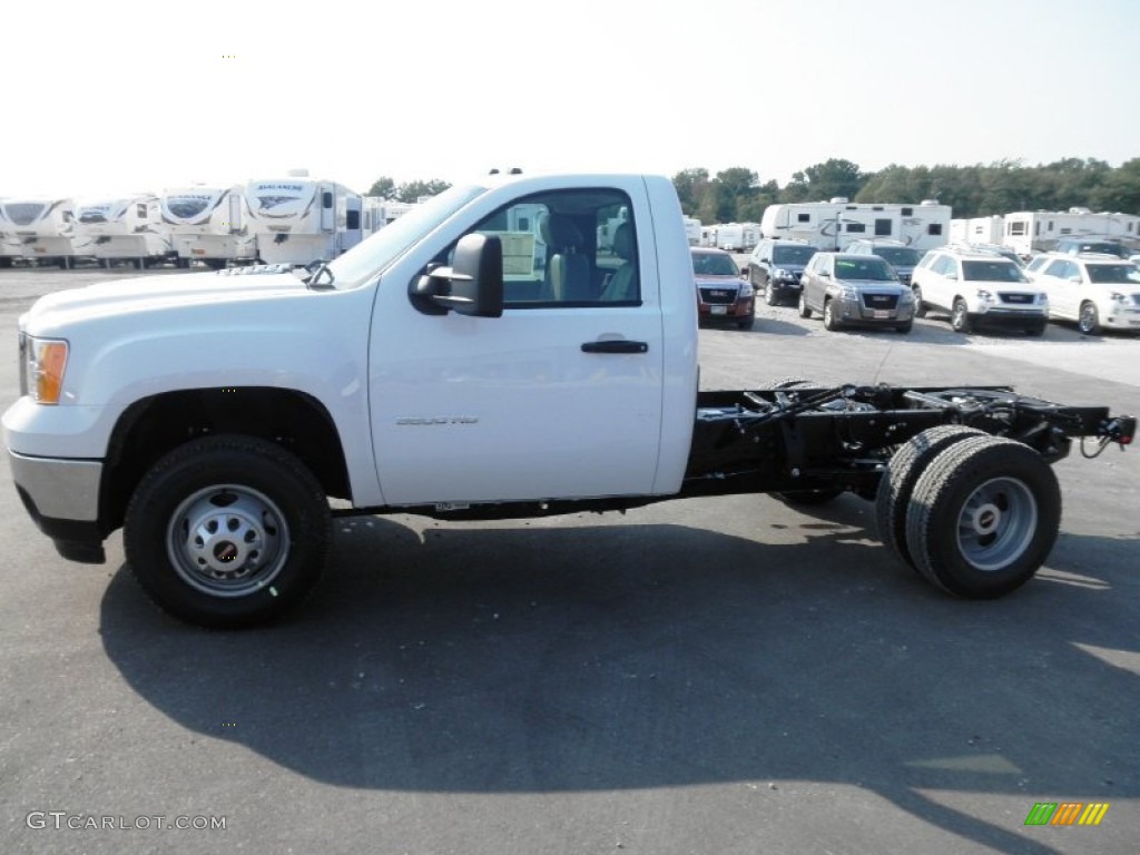 Summit White 2012 GMC Sierra 3500HD Regular Cab Dually Chassis Exterior Photo #54043157