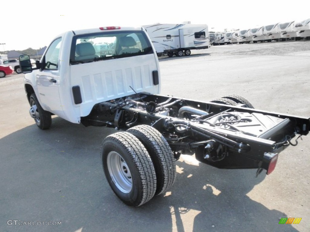Summit White 2012 GMC Sierra 3500HD Regular Cab Dually Chassis Exterior Photo #54043220