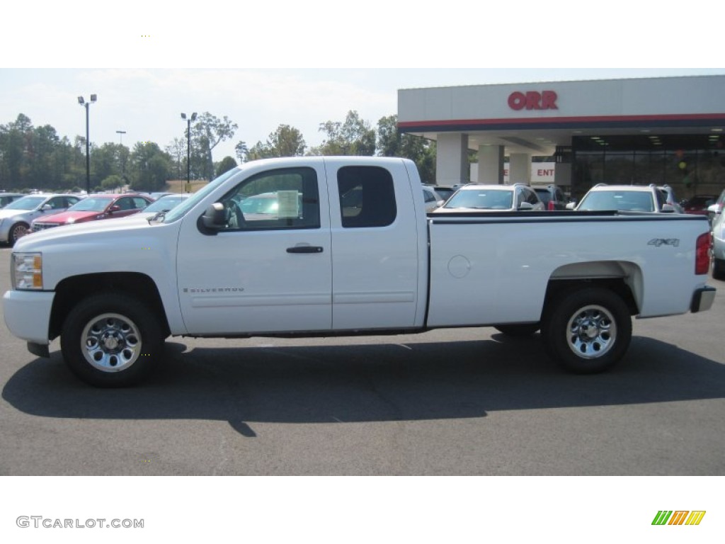 2009 Silverado 1500 LT Extended Cab 4x4 - Summit White / Ebony photo #2