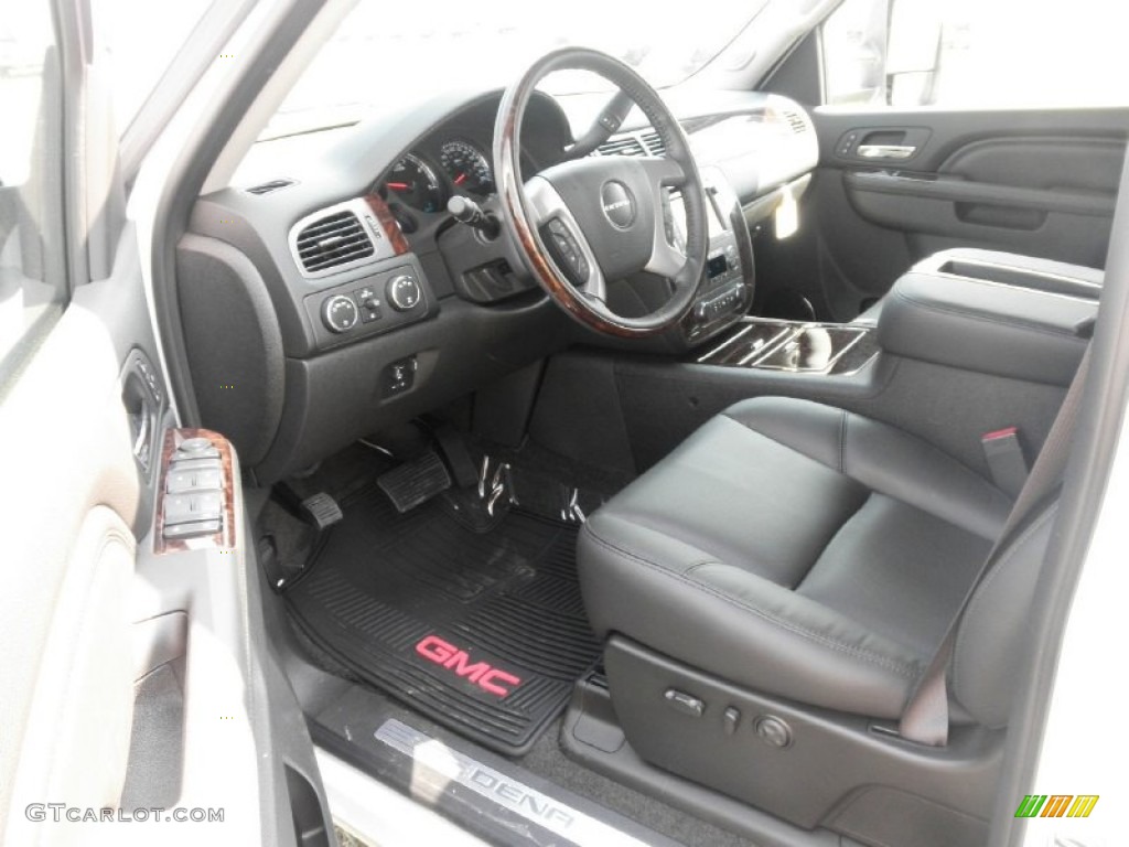 Ebony Interior 2012 GMC Sierra 3500HD Denali Crew Cab 4x4 Dually Photo #54043826