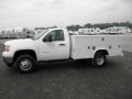 2011 Summit White GMC Sierra 3500HD Work Truck Regular Cab Utility  photo #4