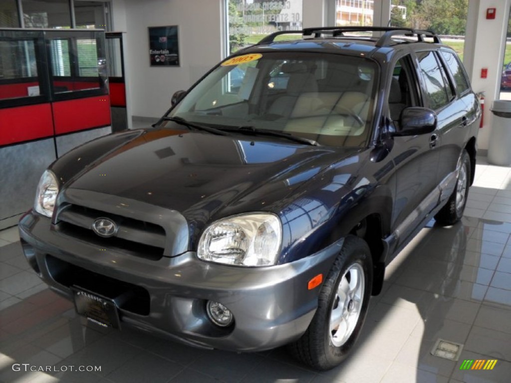 2005 Santa Fe GLS 4WD - Moonlit Blue / Gray photo #1