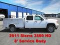 Summit White - Sierra 3500HD Work Truck Crew Cab Utility Truck Photo No. 1