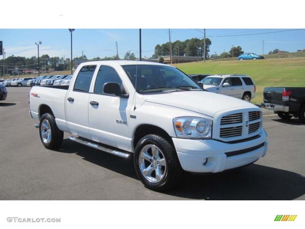 2008 Ram 1500 Sport Quad Cab 4x4 - Bright White / Medium Slate Gray photo #7