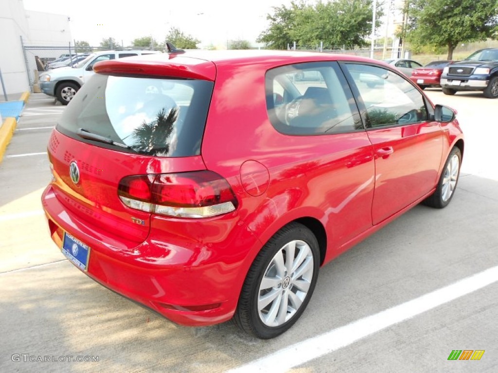 2012 Golf 2 Door TDI - Tornado Red / Titan Black photo #7