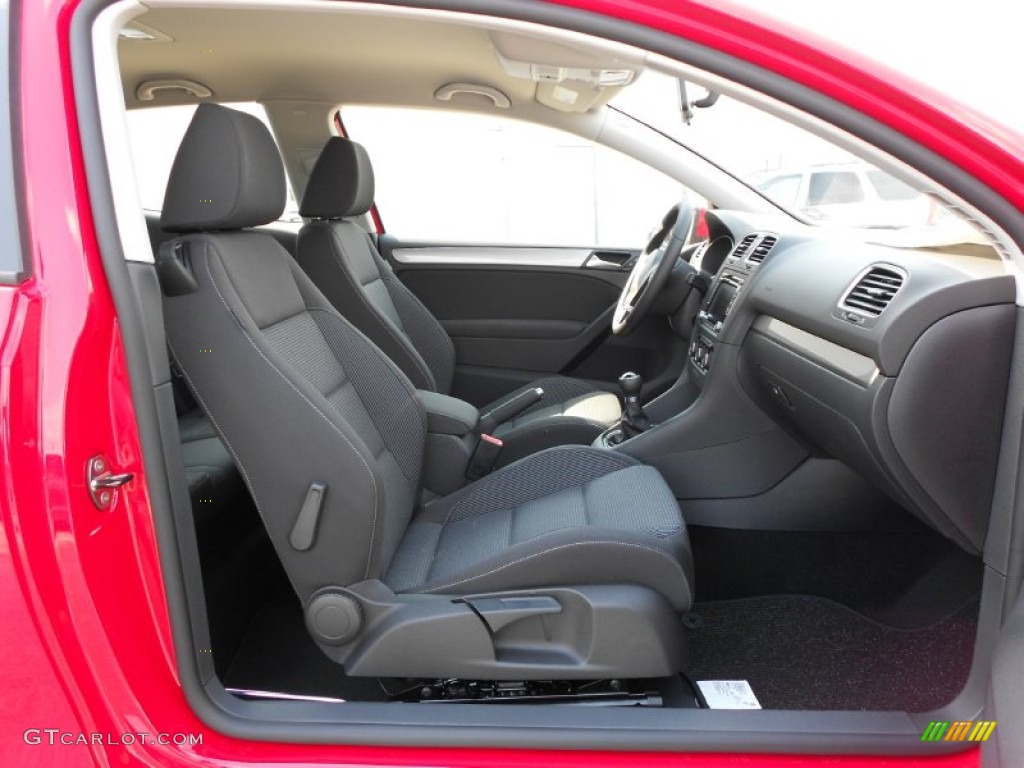Titan Black Interior 2012 Volkswagen Golf 2 Door TDI Photo #54049946