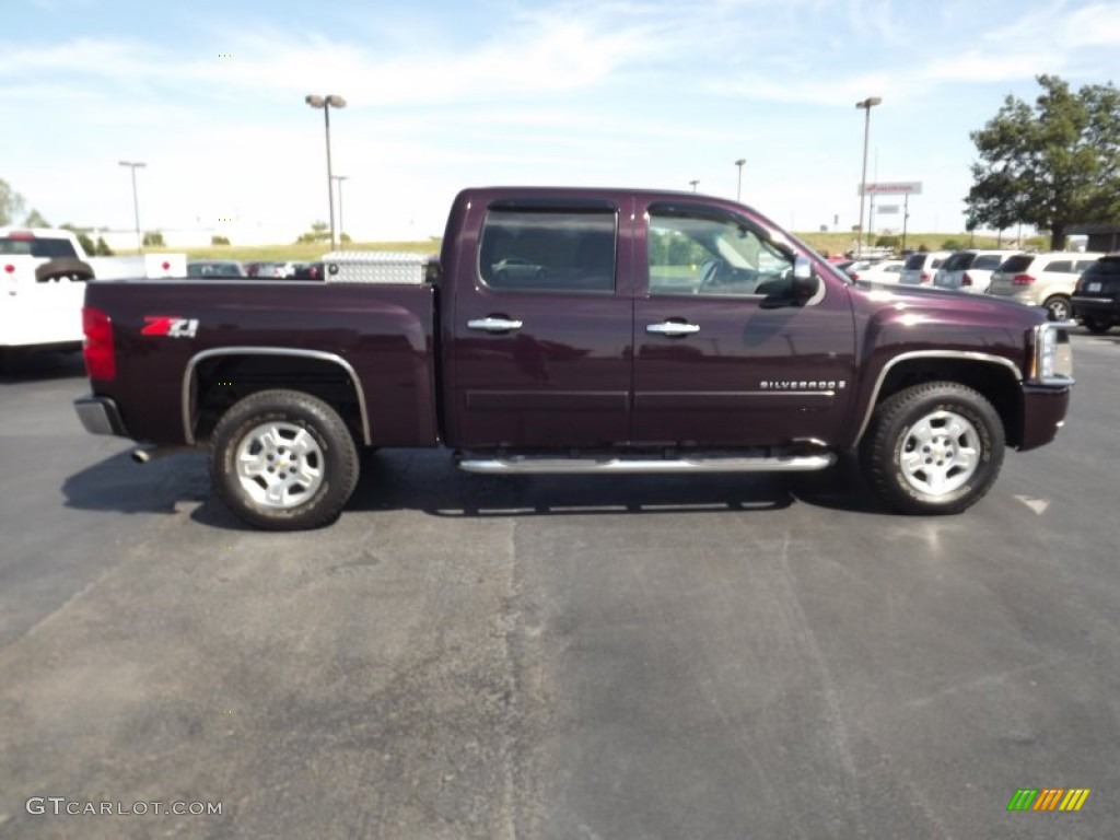 2008 Silverado 1500 LT Crew Cab 4x4 - Dark Cherry Metallic / Light Cashmere/Ebony Accents photo #4