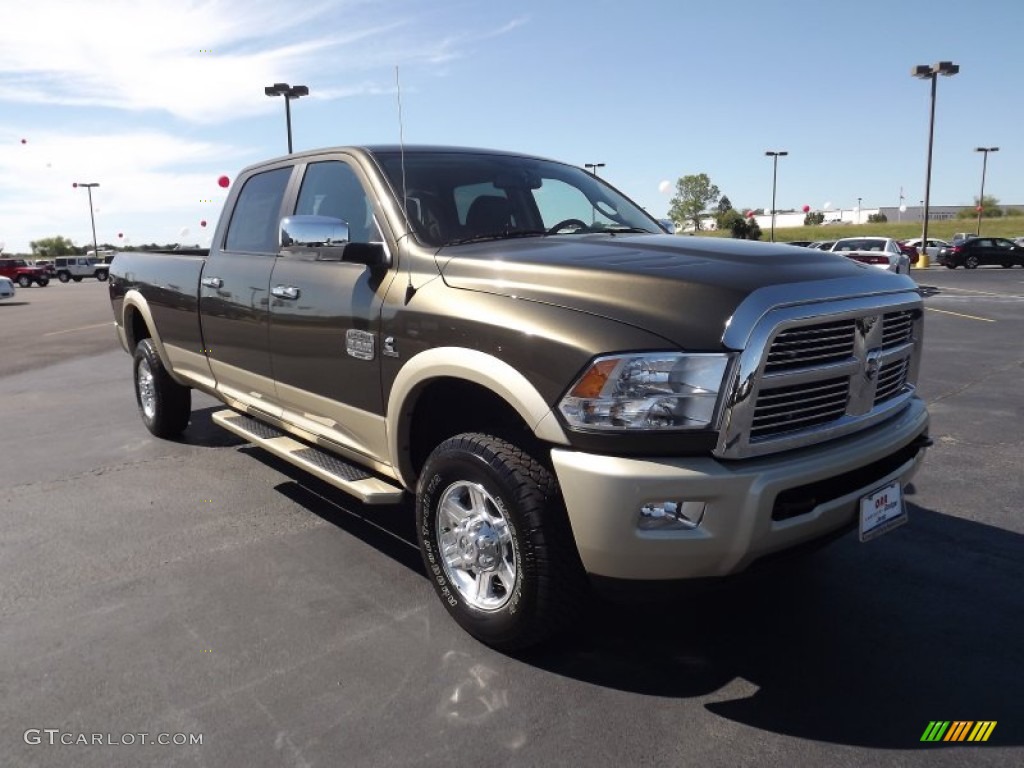 Sagebrush Pearl 2011 Dodge Ram 2500 HD Laramie Longhorn Crew Cab 4x4 Exterior Photo #54052226