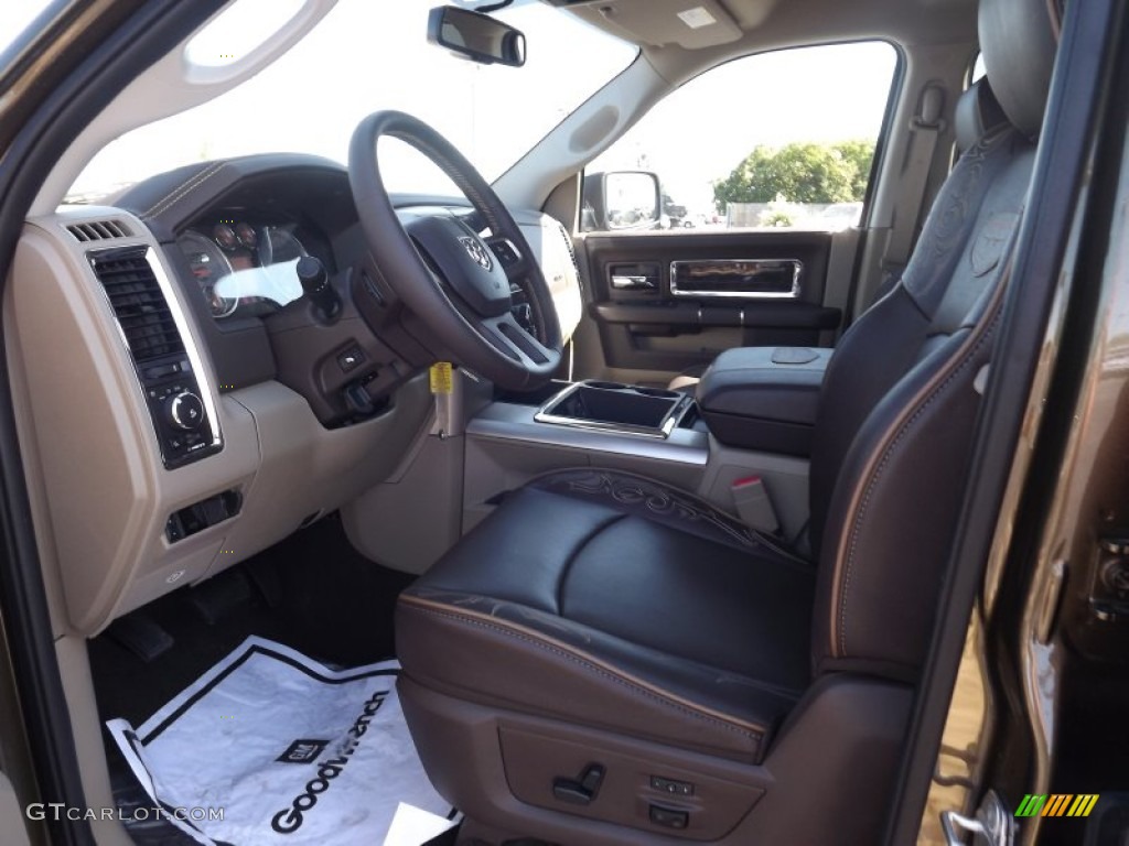 Light Pebble Beige/Bark Brown Interior 2011 Dodge Ram 2500 HD Laramie Longhorn Crew Cab 4x4 Photo #54052301